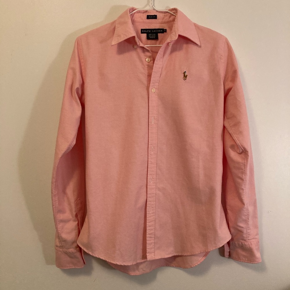 Ralph Lauren Slim Fit Pink Oxford